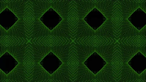 Green Pattern gothic design animation motion graphics Stock Footage 155261748