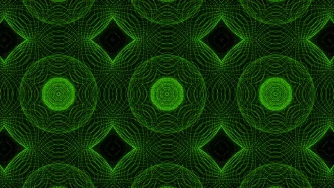 Green Pattern gothic design animation motion graphics Stock Footage 155261774