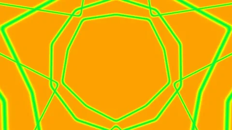 Green pattern on a yellow background Stock Footage 10837540