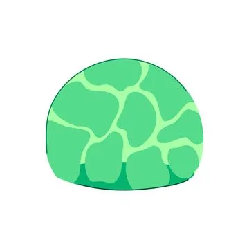 Green patterned dome shape representing magical shield illustration Stock Illustration