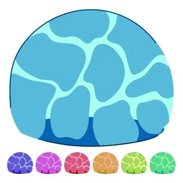 Green patterned dome shape representing magical shield graphic 库存插图