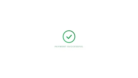 Green payment successful animation with checkmark on white screen. 4K Vídeos de archivo 340882992
