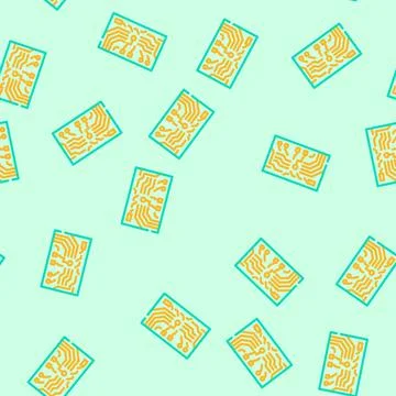 Green pcb copper tracks vector seamless pattern Stock Illustration