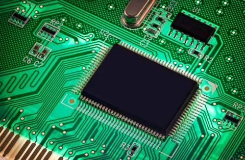 The green pcb on the lighting. Stock Photos