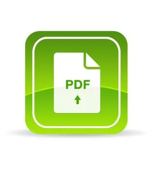 Green pdf document icon Stock Illustration