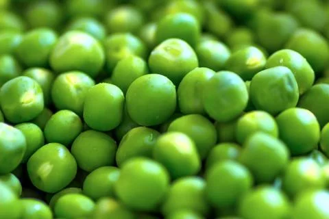 Green pea beads Stock Photos