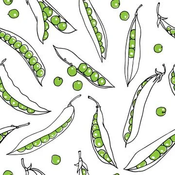 Green pea pattern Stock Illustration
