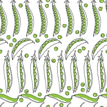 Green pea pattern Stock Illustration