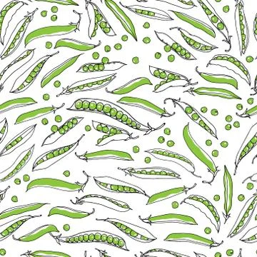 Green pea pattern Stock Illustration