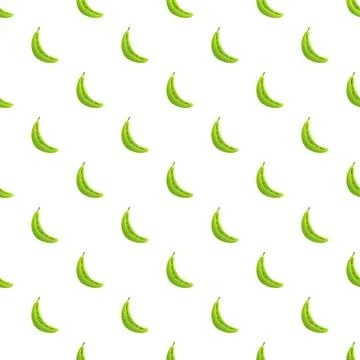 Green pea pod seamless pattern background Stock Illustration