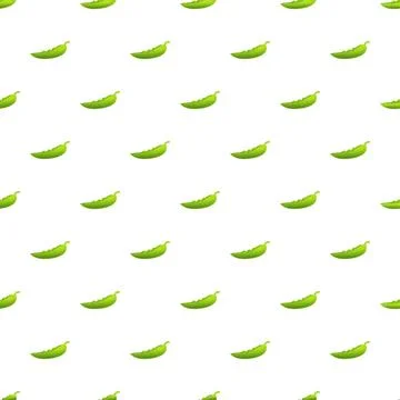 Green pea pods creating seamless pattern background Stock Illustration