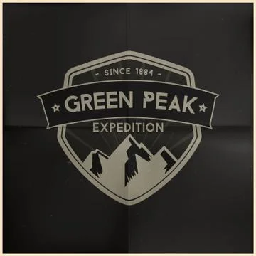 Green peak expedition Stock Illustration