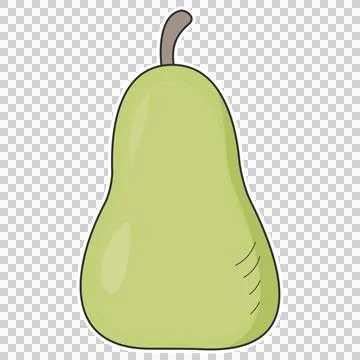 Green pear fruit Stock Illustration