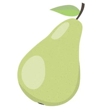 Green pear isolated on white background Illustrazione stock