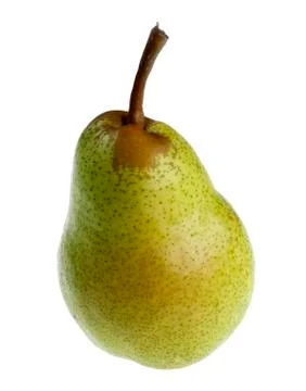 Green pear on white background Stock Photos
