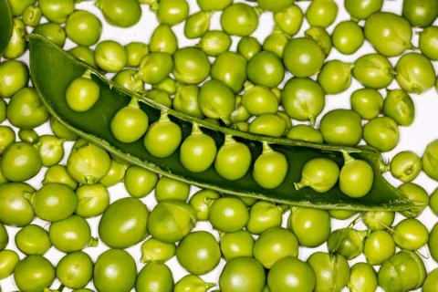 Green peas close up Stock Photos