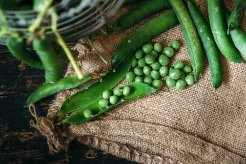 Green peas close up Stock Photos