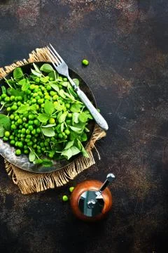 Green peas Stock Photos
