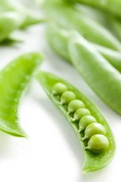 Green peas pods Stock Photos