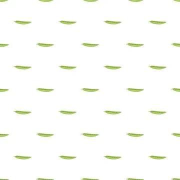 Green peas repeating pattern on white background Stock Illustration