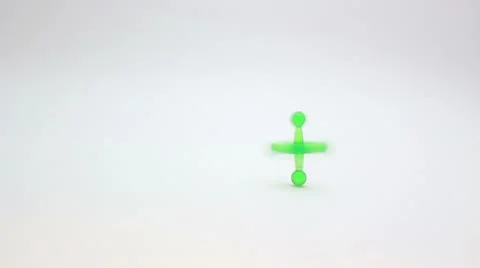 Green peg top spinning _4 Stock Footage 8920518