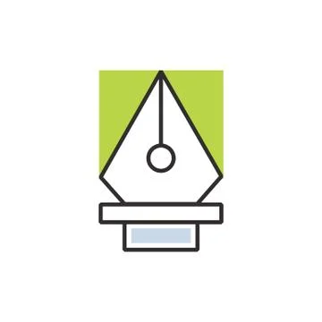 Green pen tool  icon vector eps10 Stock Illustration