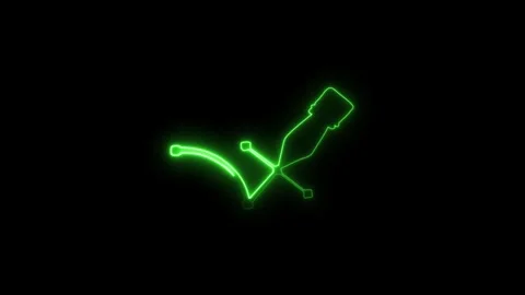 Green Pen Tool Line Icon Animation Vídeo Stock 342833968