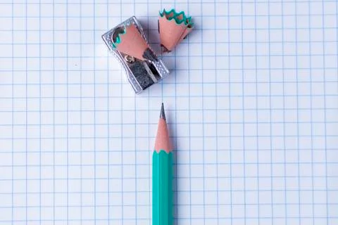 Green pencil, concept time to be creative. Stock Photos