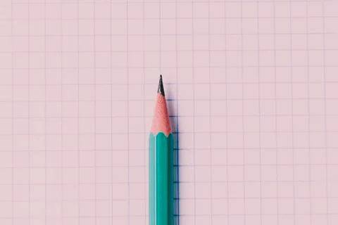 Green pencil, concept time to be creative. Stock Photos