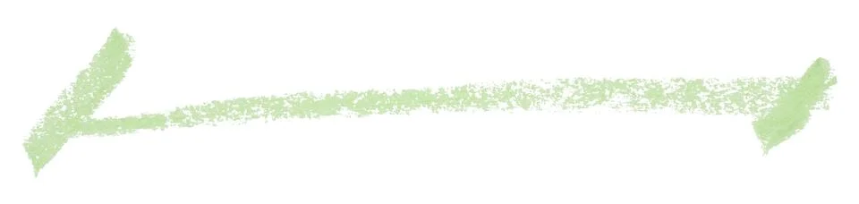 Green pencil strokes isolated on white background. Stock Photos