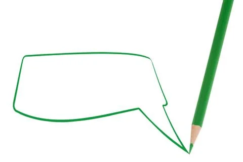 Green pencil writing Stock Photos