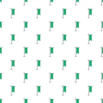 Green pennant flags repeating seamless pattern background Stockillustratie