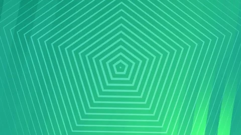 Green Pentagonal Lines Pattern Background Loop. Stock Footage 286430214