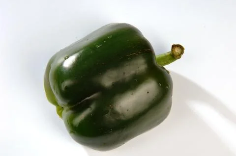 Green pepper,  a gray background Foto stock