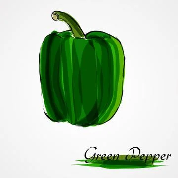 Green pepper Stock Illustration