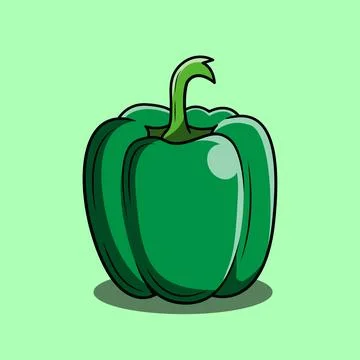 Green Pepper Stock Illustration