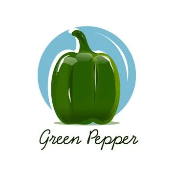 Green pepper illustration Stock Illustration