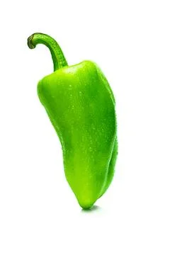 Green pepper isolated on a white background Stock Photos