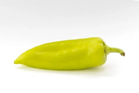 Green Pepper Isolated on a White Background Stock Photos