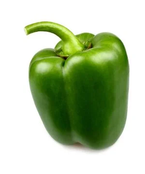 Green pepper on white background Stock Photos