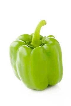Green pepper on a white background Stock Photos