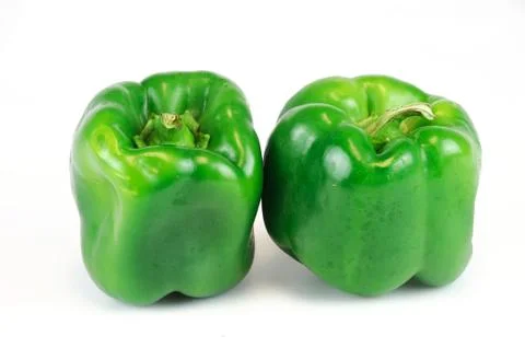 Green pepper on white background Stock Photos