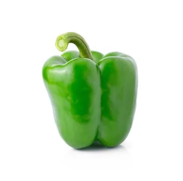 Green pepper on white background Stock Photos