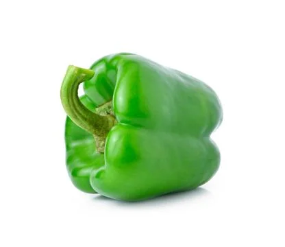 Green pepper on white background Stock Photos