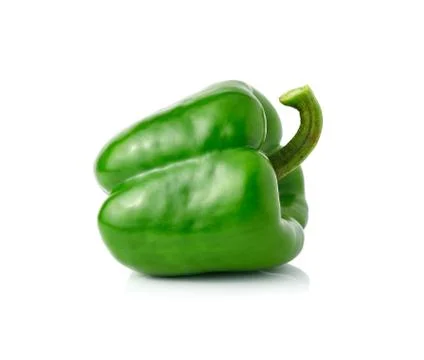 Green pepper on white background Stock Photos