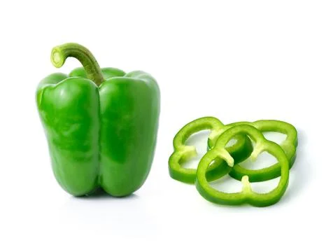 Green pepper on white background Stock Photos