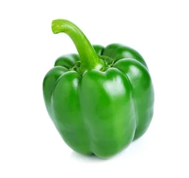 Green pepper on white background Stock Photos