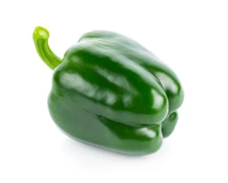 Green pepper on white background Photos