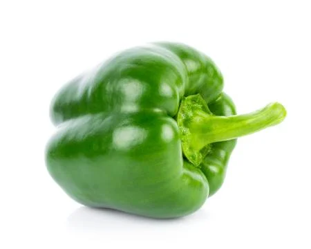 Green pepper on white background Foto stock