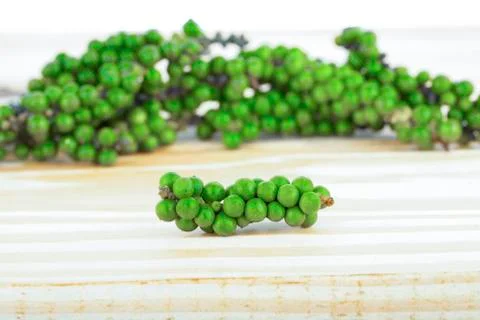 Green peppercorns Stock Photos